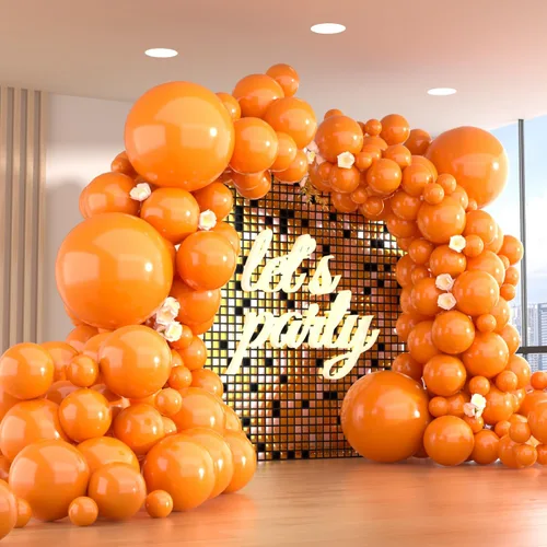 Miniatura 10 de Paquete de 150 globos metálicos dorados de diferentes tamaños, 18, 12, 10, 5 pulgadas, kit de arco de guirnalda de globos para cumpleaños, Oro