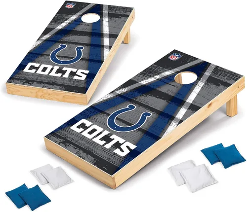 Miniatura 18 de Wild Sports - Set para jugar al cornhole (meter sacos pequeños en un agujero) con tablero de madera de 2 x 4 pies y 8 sacos con frijoles, diseño