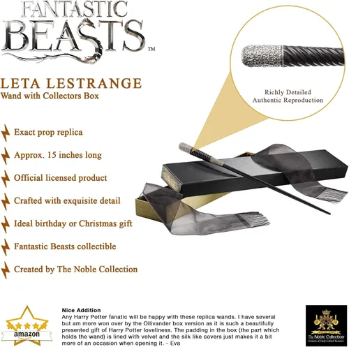 Miniatura 3 de The Noble Collection Fantastic Beasts Leta Lestrange Varita
