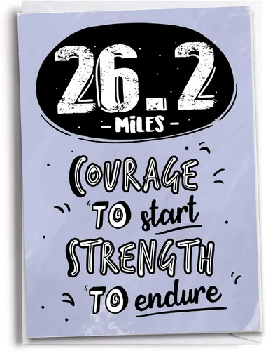 Felicitaciones por terminar una tarjeta de felicitación de maratón | 26.2 Millas | Inspirado en correr