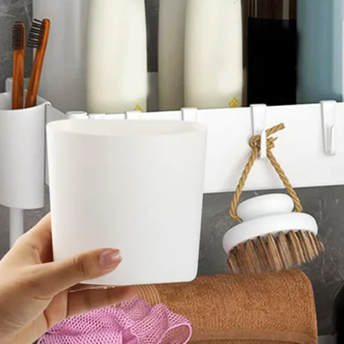 Miniatura 8 de Zerodeko Soporte para tazas colgantes, organizador de carrito rodante, accesorios de 4 piezas, cesta de almacenamiento, cubo colgante, contenedores