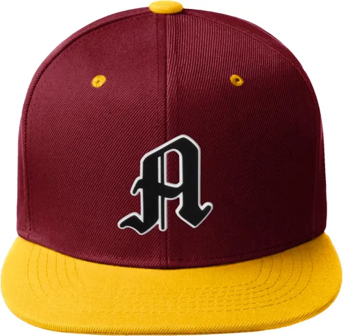 Miniatura 1173 de Daxton Gorra clásica con visera de billete plano con letras del alfabeto inglés antiguo de la A a la Z