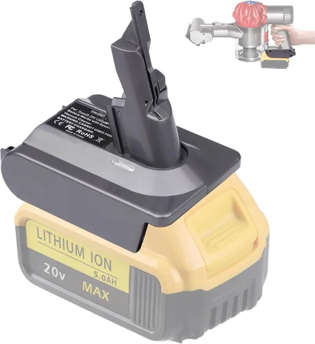Miniatura 9 de Adaptador DW20V6 - Compatible con aspiradoras Dyson serie V6 y para batería de litio DeWalt 20V