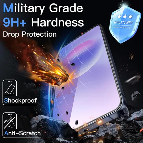 Miniatura 6 de JETech Infinity Screen Protector for Samsung Galaxy A57 5G, 9H+ 3D Full Coverage Tempered Glass, Anti-Fingerprint, Auto-Align Installation