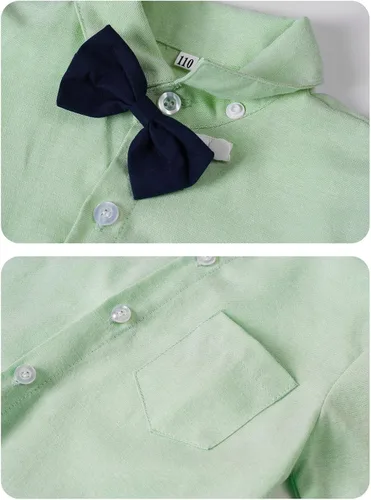 Miniatura 26 de A&J DESIGN Conjunto de ropa formal para niños pequeños con tirantes y tirantes