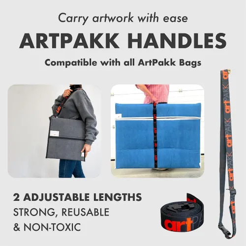 Miniatura 6 de Bolsas de arte (AP01-14 x 16 pulgadas) - Fuertes • Absorbentes de golpes • Reutilizables • No tóxicas • Impermeable • Forro sin ácidos - Azul