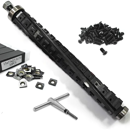 Cabezal de corte en espiral para DeWalt Planer DW735 DW735X Cepillo de espesor 13 pulgadas Cabezal de corte en espiral con insertos de carburo
