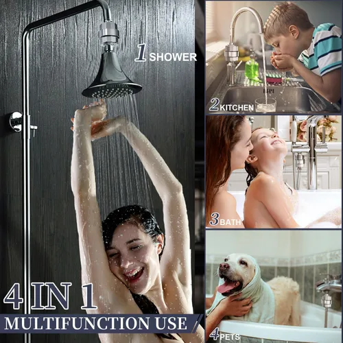 Miniatura 8 de Filtro de ducha, EMBATHER Filtro de cabezal de ducha de 20 etapas para agua dura, elimina cloro/fluoruro/metales pesados, filtro suavizante de ducha