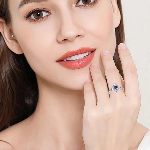 Miniatura 2 de YAFEINI Anillo de nudo de bruja de plata de ley 925, anillo de nudo de trinidad celta, joyería de nudo de bruja para mujer