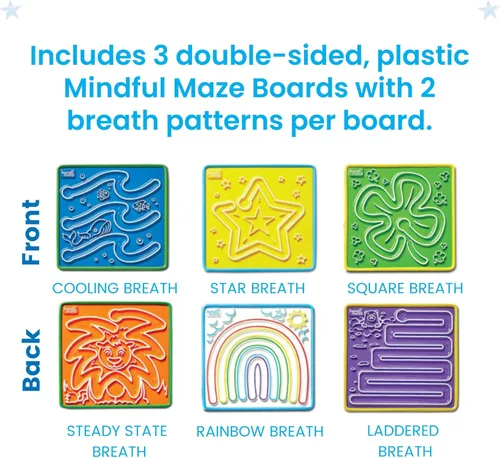 Miniatura 2 de hand2mind Tableros de laberinto consciente, juguetes sensoriales táctiles para niños pequeños, artículos para aliviar la ansiedad, suministros