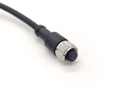 Miniatura 54 de Elecbee Cable M12 A-Code Conector recto de cabeza hembra individual Cable eléctrico de enchufe de aviación (cable de 12 pines 1M/3.3 pies)