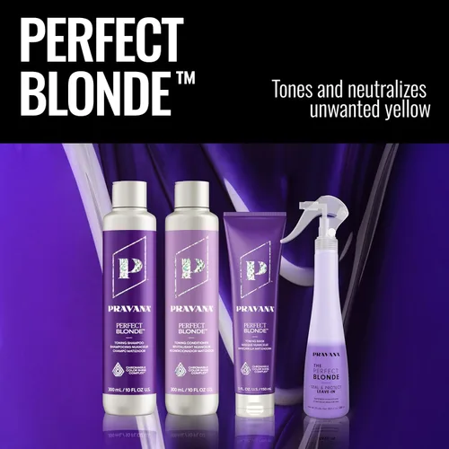 Miniatura 6 de PRAVANA The Perfect Blonde Purple Toning Conditioner Neutralizes Brassy, Yellow Tones For Color Treated Hair Chromasilk Enhances Shine &