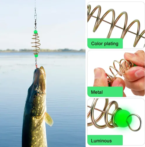 Miniatura 3 de Alimentador luminoso de pesca de carpa, lanzador de cebo, jaula de cebo, jaula de cebos de alimentador de pesca, señuelos jaula de canasta