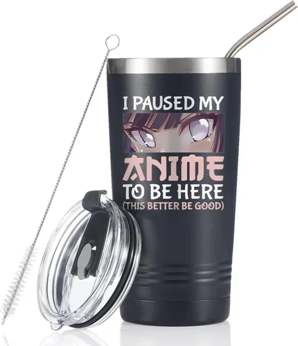 Miniatura 8 de Onebttl Regalos de anime para hombres, mujeres, niños - Vasos de acero inoxidable aislados al vacío de doble pared de 20 oz/590 ml - Regalos