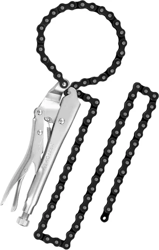 Miniatura 9 de MAXPOWER Abrazadera de cadena de bloqueo, alicates Chian de bloqueo de 9 pulgadas con cadena de 35.8 pulgadas, paquete de 2