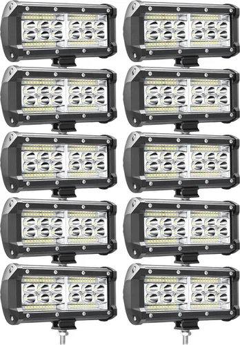 Miniatura 13 de Barra de luz LED de 7 pulgadas, luces LED de 240 W y 24000 lm para tractores, luces LED de trabajo para camión, luces combinadas de inundación