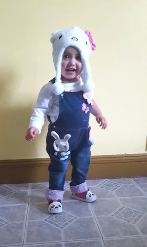 Miniatura 5 de KIDSCOOL SPACE Baby Girl Jean OverallsToddler Denim Cute 3D Bunny Outfit