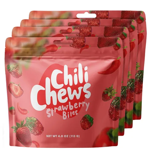 Miniatura 7 de Chili Chews Bocados de caramelo con gran sabor dulce, luego agridulce y picante, bocadillos para todas las edades, la combinación perfecta de dulce