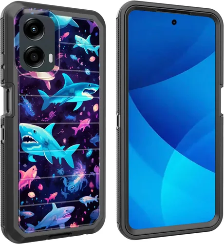 Miniatura 29 de Funda para Moto G Play 4G 2024, cuerpo completo, protección contra caídas, resistente, 3 capas, militar, resistente, duradera, para Motorola Moto G