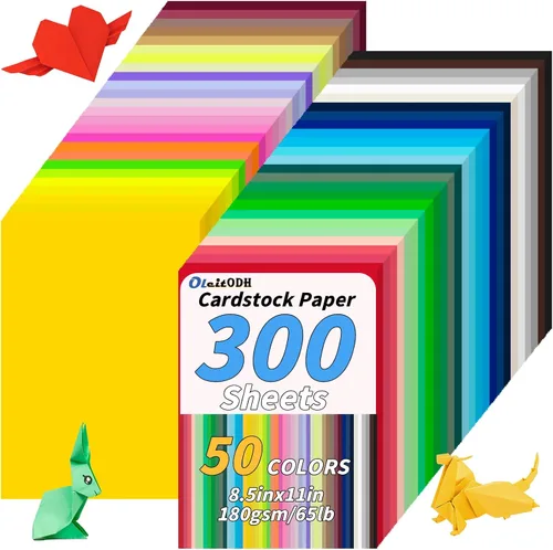Miniatura 16 de Oleitodh Juego de 309 cartulina de colores a granel, juego de papel de cartulina de 8.5 x 11 pulgadas, 20 colores surtidos, papel de construcción