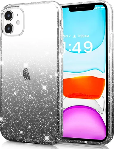 Miniatura 18 de JJGoo - Funda protectora para iPhone 11 (2019), con purpurina brillante, anti-arañazos, a prueba de golpes, flexible, y delgada para mujeres y niñas