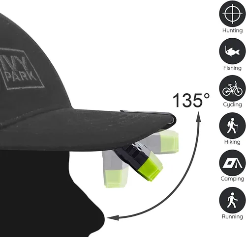 Miniatura 4 de LHOTSE Mini Luz LED Cree Ultra Brillante de Manos Libres con Clip para Gorra - Linterna de Sombrero Recargable Impermeable Luz Frontal Portátil