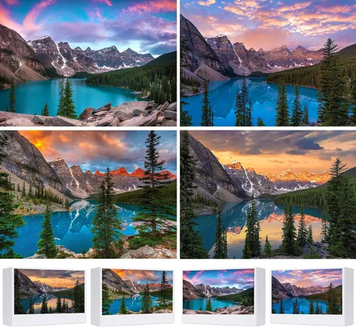 Miniatura 8 de Rompecabezas de 1000 piezas, paquete de 4, rompecabezas para adultos, Zion y Yellowstone y el Parque Nacional del Gran Cañón, rompecabezas