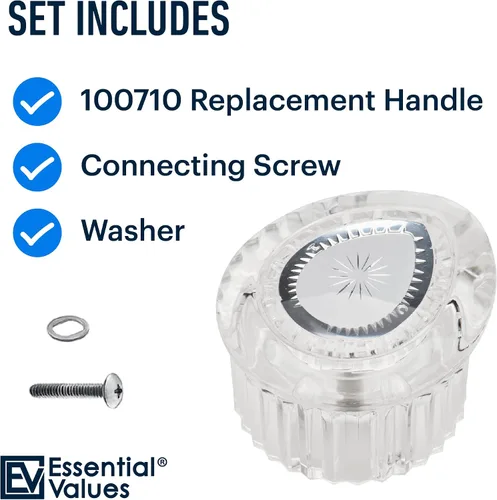 Miniatura 5 de Essential Values Repuesto de mango de ducha – Compatible con pomo de ducha Moen (100710) y bañera – Compatible con el kit de mango de temperatura