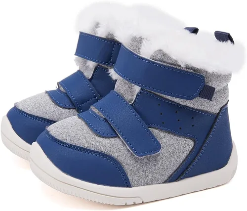 Miniatura 102 de BMCiTYBM Botas de nieve de invierno para bebés y niños pequeños, de piel sintética, cálidas, antideslizantes, zapatos para primeros pasos