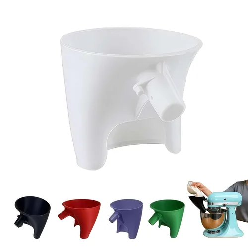 Miniatura 10 de Embudo para harina para mezclador KitchenAid 5 Qt, accesorio anti-salpicaduras para mezclador de pie con cabezal inclinable de 4.5 y 5 cuartos Negro