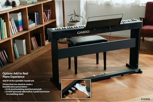 Miniatura 7 de Casio CDP-S160 – Piano Digital con 88 Teclas Ponderadas con Teclado de Acción de Martillo Escalada Modo Dueto para Estudiantes Sensación Negro