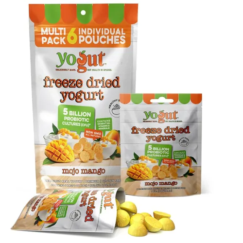Miniatura 11 de YoGut Bocadillo de yogur liofilizado, arándano, paquete de 6, aperitivos saludables para niños, niños pequeños y adultos, sin gluten, sin OMG, con 5