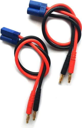 2 unids EC5 conector macho a 0.157 in Bullet Banana Plugs 12AWG Cable adaptador de plomo para cargador de batería RC