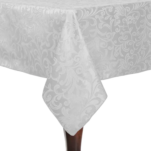 Miniatura 5 de Ultimate Textile Somerset - Mantel rectangular de damasco (60 x 144 pulgadas), color negro