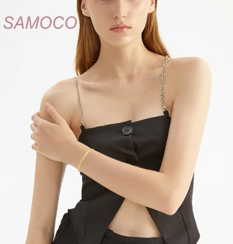 Miniatura 4 de SAMOCO Juego de 14 pulseras de cadena de oro para mujer, chapados en oro de 14 quilates, pulseras apilables de oro de moda, regalos de joyería