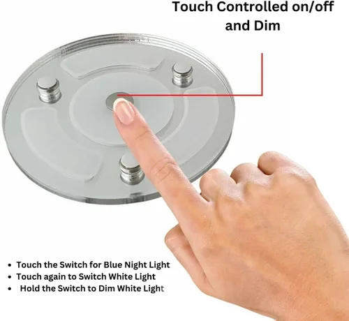 Miniatura 4 de Marvix Lámpara de techo LED RV de 12 V 24 V, foco regulable de día/noche, interruptor táctil azul/blanco, foco de techo controlado - Iluminación