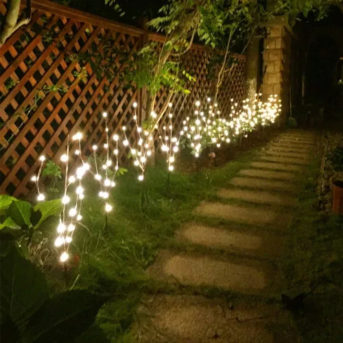 Miniatura 3 de Vanthylit - Juego de 2 estacas de ramas marrones iluminadas de 30 pulgadas (3 unidades), luz de camino cálida de 120 LED para exteriores e