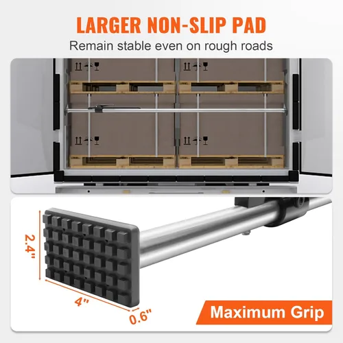 Miniatura 6 de VEVOR Barra de carga, Barra de carga dentada ajustable de 89" a 104", Barra estabilizadora de carga de acero resistente con capacidad de 309 lbs