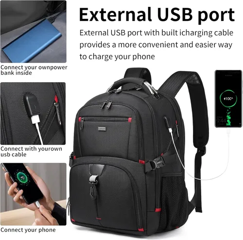 Miniatura 2 de DUSLANG Mochila de Viaje para Laptop de 50L para Hombres y Mujeres, Mochila de Equipaje de Mano Extra Grande y Resistente Aprobada por Aerolíneas