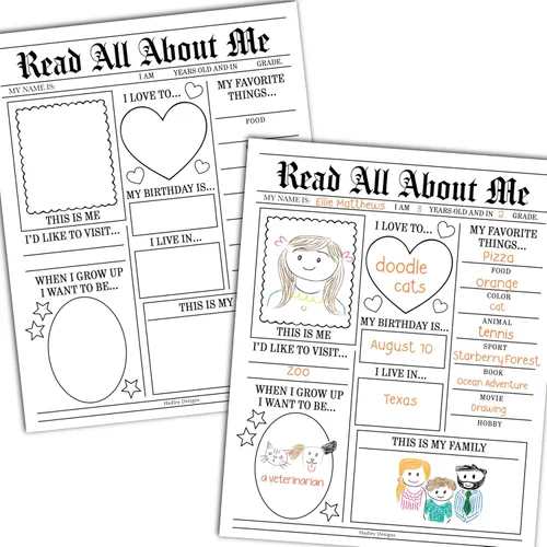 Miniatura 18 de Hadley Designs Póster All About Me para el aula, póster de 20 estrellas, artículos escolares de 100 días de escuela, póster de estrella
