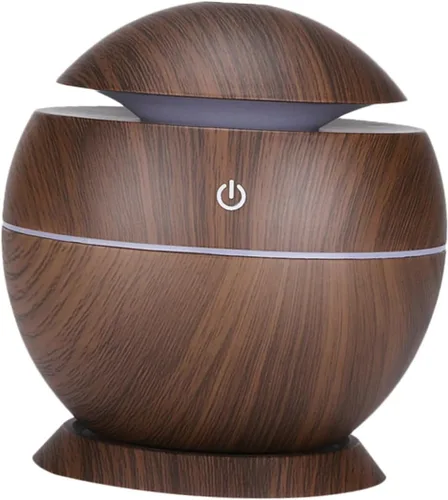 Mini humidificador de aire USB con iluminación silencioso difusor de aroma para oficina en casa coche prevenir la piel seca invierno diseño de grano