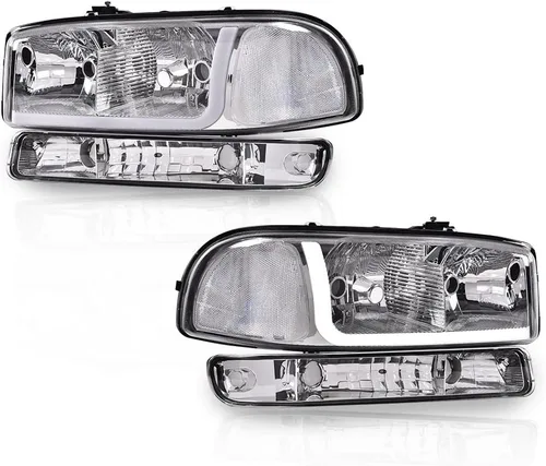 Miniatura 21 de GRAND ORANGE Par de faros delanteros compatibles con Toyota Tacoma 2005 2006 2007 2008 2009 2010 2011 lente transparente cromado carcasa ámbar