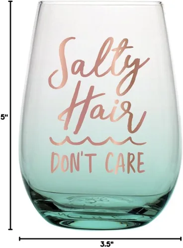 Miniatura 2 de Slant Collections Copa de vino sin tallo, 20 oz, cabello salado no importa