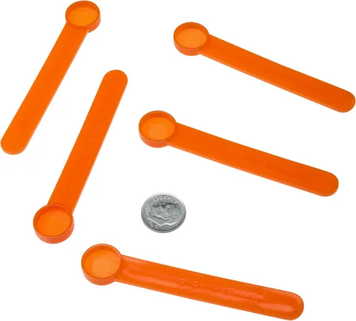 Cuchara de 1/8 cucharadita (1/8 cucharadita de cuchara medidora) de plástico | FitPowders (5, naranja)