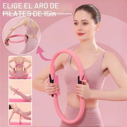 Miniatura 2 de Nuplot Kit esencial de yoga y pilates para mujer, kit de pilates Better Me para entrenamientos en casa con anillo de pilates y juego de pelotas, Rosa