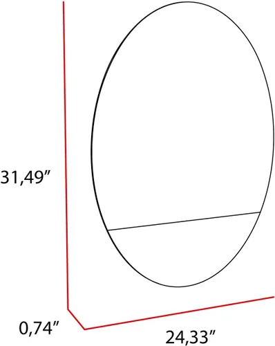 Miniatura 4 de Ortega Oval Bathroom Mirror Clear