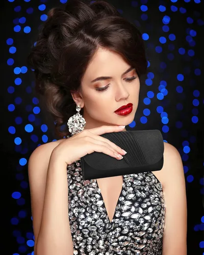 Miniatura 2 de TINDTOP Bolsos de mano para mujer de noche, bolsas de mano formales de fiesta, bolsos de hombro brillantes sobre bolsos de boda cóctel graduación