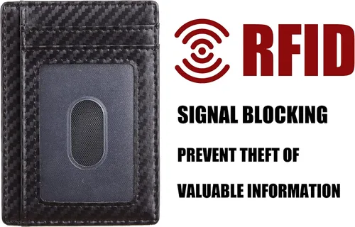 Miniatura 5 de Cartera Chelmon Slim RFID - Cartera de bolsillo frontal minimalista para tarjetas de crédito delgadas