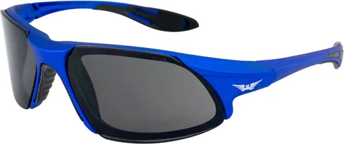 Global Vision Gafas de seguridad Marco azul/ lentes ahumados