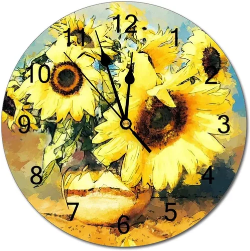 Miniatura 44 de Reloj de pared silencioso sin tictac de PVC, montañas del Tirol del Sur, Italia, senderismo, C, funciona con pilas, 10 pulgadas (9.8 in), reloj